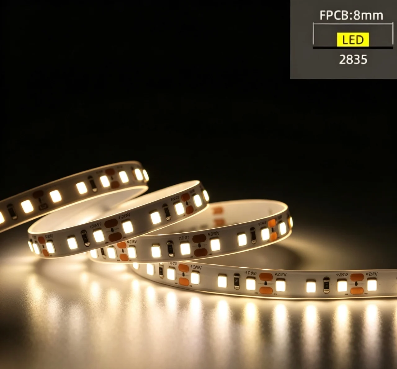 2835 · W8 · 60 bare LED strip product image